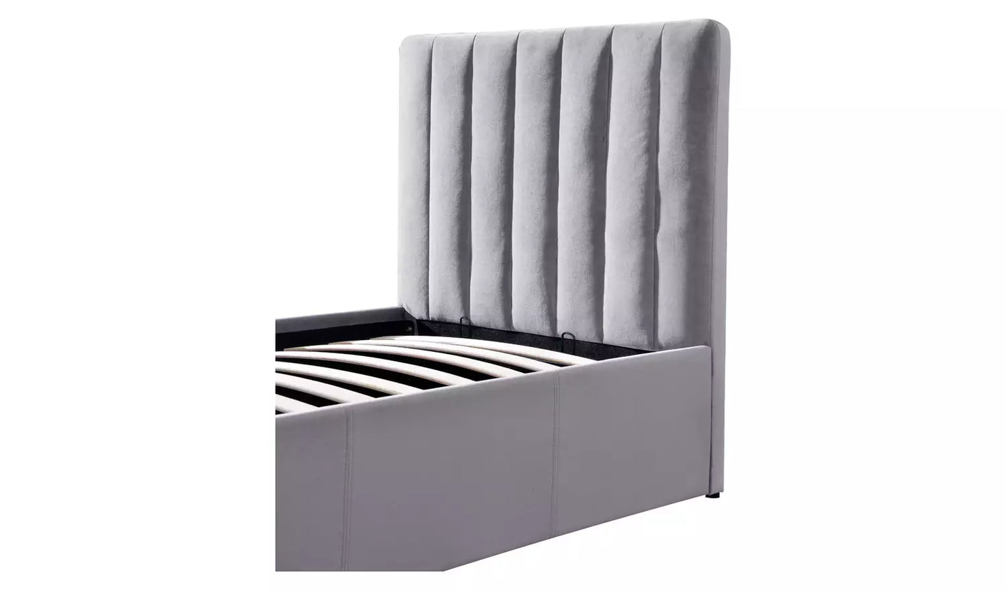 Pandora Single End Lift Ottoman Bed - Grey